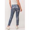 image:imageDEAR JOHN Blaire Straight Leg Jean Mid Rise Slim Fit Ankle Length Stretch DenimSilver Foil