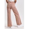 image:imageDEAR JOHN Fiona Wide Leg Womens Jeans MidRise Denim Full Inseam Raw CutOff Hem Comfort Stretch FitItalian Clay