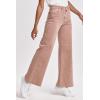 image:imageDEAR JOHN Fiona Wide Leg Womens Jeans MidRise Denim Full Inseam Raw CutOff Hem Comfort Stretch FitItalian Clay
