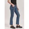 image:imageDEAR JOHN Playback Straight Leg Jeans Womens Low Rise Full Inseam Raw Hem Front Seam Detail DenimPhantom