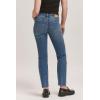 image:imageDEAR JOHN Playback Straight Leg Jeans Womens Low Rise Full Inseam Raw Hem Front Seam Detail DenimPhantom