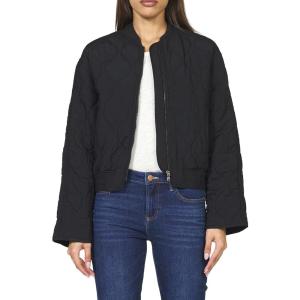 image:imageDEAR JOHN Maverick Jacket Quilted Zip Front Long Sleeve Relaxed Fit Outerwear Layering Essential  Vetiver  XSmallBlack