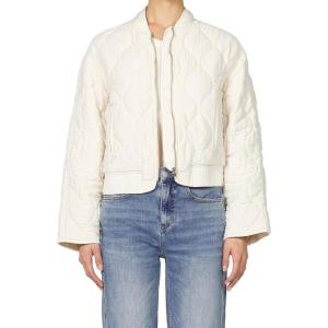 image:imageDEAR JOHN Maverick Jacket Quilted Zip Front Long Sleeve Relaxed Fit Outerwear Layering Essential  Vetiver  XSmallWhitecap Gray