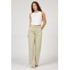 image:imageDEAR JOHN Brandy Trouser Pant High Rise Relaxed Straight Leg Clean Hem Comfort StretchAbbey Stone