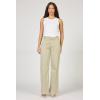 image:imageDEAR JOHN Brandy Trouser Pant High Rise Relaxed Straight Leg Clean Hem Comfort StretchAbbey Stone