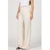 image:imageDEAR JOHN Brandy Trouser Pant High Rise Relaxed Straight Leg Clean Hem Comfort StretchCreamy Black