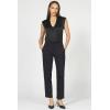 image:imageDEAR JOHN Hampton Pant for Women Mid Rise Clean Hem Stretch Woven Straight LegBlack Tux