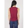 image:imageDEAR JOHN Zo Top Womens Cotton Crew Neck Sleeveless with Raw Edge DetailTibetan Red