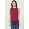 image:imageDEAR JOHN Zo Top Womens Cotton Crew Neck Sleeveless with Raw Edge DetailTibetan Red