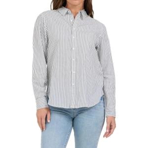 image:imageDEAR JOHN Lolita Womens Shirt Poplin ButtonUp Long SleeveDark Gull Stripe