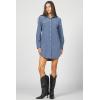 image:imageDEAR JOHN Rory Dress Midi Length Relaxed Fit Long Sleeve Button Front Corduroy CollaredVintage Indigo
