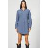 image:imageDEAR JOHN Rory Dress Midi Length Relaxed Fit Long Sleeve Button Front Corduroy CollaredVintage Indigo