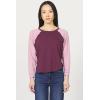 image:imageDEAR JOHN Kira Top Womens Relaxed Fit Long Sleeve Raglan Crew Neck Cotton BlouseFig Lilas