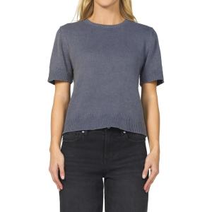 image:imageDEAR JOHN Leyla Top Lightweight Short Sleeve Sweater Crew Neck Knit Tee Slim Fit Polished Everyday Knitwear Wardrobe Essential  Vintage Indigo  XSmall