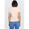 image:imageDEAR JOHN Vanya Short Sleeve Vee Neck Womens Slub Tee Knit Relaxed Fit ShirtPale Dogwood