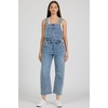 image:imageDEAR JOHN Lasso Womens Overall Jumpsuit Sleeveless Cropped Comfortable Stretch Bib Adjustable Straps  Western Hue  Size XSmall