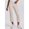 image:imageDEAR JOHN Jeanne Flare Jeans Womens Mid Rise Cropped Flare FitBone Vegan Leather