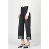 image:imageDEAR JOHN Holly Straight Leg Jeans Womens Straight Fit HighRise Cuffed Hem DenimBlack Gem