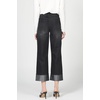 image:imageDEAR JOHN Holly Straight Leg Jeans Womens Straight Fit HighRise Cuffed Hem DenimBlack Gem
