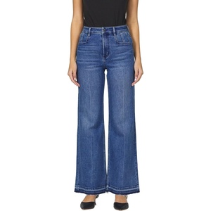 image:imageDEAR JOHN Holly Straight Leg Jeans for Women HighRise Dropped Hem Full Length Denim  Summerville  26