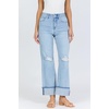 image:imageDEAR JOHN Holly Straight Leg Jeans Womens Straight Fit HighRise Cuffed Hem DenimAustin