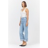 image:imageDEAR JOHN Holly Straight Leg Jeans Womens Straight Fit HighRise Cuffed Hem DenimBoulevard