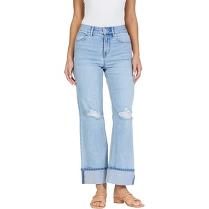 image:imageDEAR JOHN Holly Straight Leg Jeans Womens Straight Fit HighRise Cuffed Hem DenimAustin