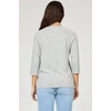 image:imageDEAR JOHN Sonoma Tee Womens Relaxed Fit Slub Jersey Crew Neck 34 Sleeve TopHeather Grey