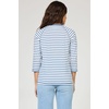 image:imageDEAR JOHN Sonoma Tee Womens Relaxed Fit Slub Jersey Crew Neck 34 Sleeve TopRiviera Stripe