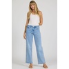 image:imageDEAR JOHN Taylor High Rise Straight Leg Jeans for Women Side Seam Embroidery Clean Hem Waveberry 31