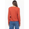 image:imageDEAR JOHN Vanya VNeck Long Sleeve Tee for Women Slub Cotton Jersey Relaxed FitRooibos Tea