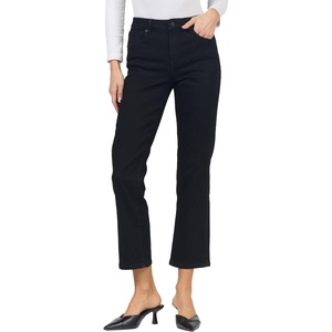 image:imageDEAR JOHN Anika Womens Mid Rise Straight Leg Jeans Stretch Denim Clean Hem Black Arrow Size 28