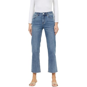 image:imageDEAR JOHN Anika Womens Mid Rise Straight Leg Jeans Stretch Denim Clean Hem Hazlett Size 28