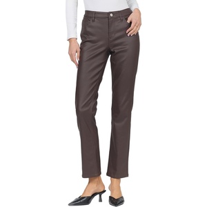 image:imageDEAR JOHN Blaire Womens Mid Rise Slim Straight Leg Pants Stretch Fabric Clean Hem Cappuccino Size 26