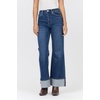 image:imageDEAR JOHN Fiona Womens High Rise Relaxed Fit Wide Leg Jeans Stretch Denim Cuffed Hem Castillion Size 26