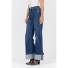 image:imageDEAR JOHN Fiona Womens High Rise Relaxed Fit Wide Leg Jeans Stretch Denim Cuffed Hem Castillion Size 26
