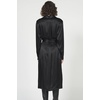 image:imageDEAR JOHN Galina Satin Shirt Dress Womens Long Sleeve Belted Button Front Midi Dress Luxe Fluid Silhouette  Black  XSmall