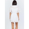 image:imageDEAR JOHN Jaelene Womens Mini Dress Relaxed Fit VNeck Flutter Sleeve Smocked WaistWhite