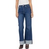image:imageDEAR JOHN Fiona Womens High Rise Relaxed Fit Wide Leg Jeans Stretch Denim Cuffed Hem Castillion Size 26
