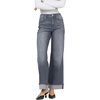 image:imageDEAR JOHN Fiona Womens High Rise Relaxed Fit Wide Leg Jeans Stretch Denim Cuffed Hem Empire Size 30
