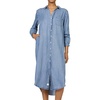 image:imageDEAR JOHN Galina Shirt Dress Womens Relaxed Fit Lyocell Button Front Long Sleeve Collared Midi Dress  Imperial Blue Stripe  XLarge