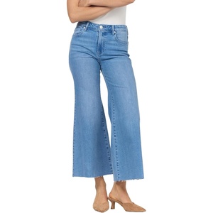 image:imageDEAR JOHN Bowie High Rise Wide Leg Jeans for Women Cropped Raw Cut Hem Stretch Denim Poetry Size 31
