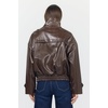 image:imageDEAR JOHN Greer Womens Long Sleeve Jacket GarmentWashed Finish Zip Front Shaved Chocolate Size Large