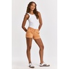 image:imageDEAR JOHN Hampton Shorts Womens Low Rise Trouser Leg Cuffed Hem Stretch Twill ShortApricot Crush
