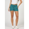 image:imageDEAR JOHN Hampton Shorts Womens Low Rise Trouser Leg Cuffed Hem Stretch Twill ShortMediterranea