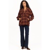 image:imageDEAR JOHN Marlow Womens Long Sleeve Jacket Clean Hem Plaid Pattern Ember Plaid Size Medium