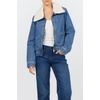 image:imageDEAR JOHN Waverly Womens Long Sleeve Jacket Removable Collar Stretch Fabric Quilted Lining Heirloom Blue Size XLarge