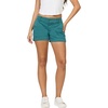 image:imageDEAR JOHN Hampton Shorts Womens Low Rise Trouser Leg Cuffed Hem Stretch Twill ShortMediterranea