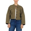 image:imageDEAR JOHN Rowen Womens Long Sleeve Jacket Stand Collar Stretch Fabric GarmentDyed Finish Button Front Olive Branch Size Medium