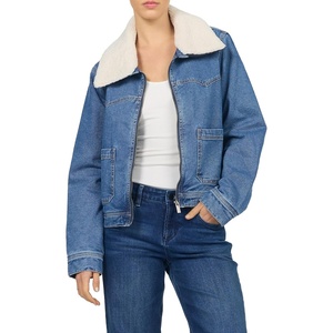 image:imageDEAR JOHN Waverly Womens Long Sleeve Jacket Removable Collar Stretch Fabric Quilted Lining Heirloom Blue Size Large